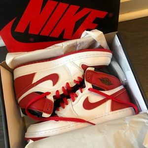 Jordan 1 Retro High OG GS White / University Red brand new. Authentic. 6.5Y, 8W.
